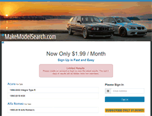 Tablet Screenshot of makemodelsearch.com